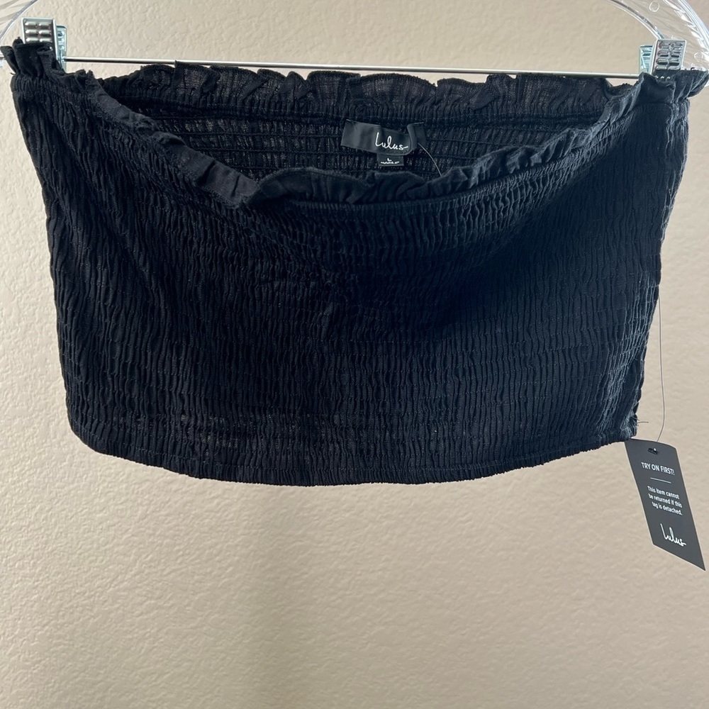 Lulus Black tube top, Size L